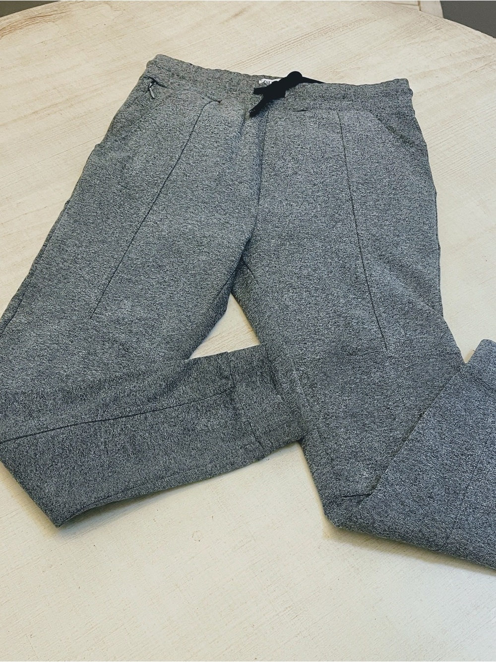 Zara Gray Men's Jogger Sweatpants with Drawstring